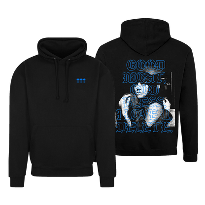 ††† GNGBILUD Black Hoodie With Embroidered Crosses