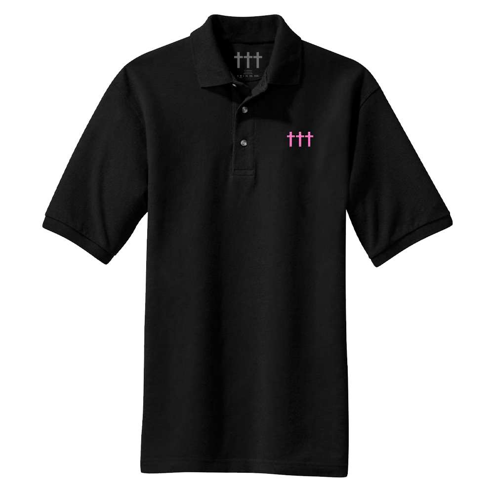 SOLD OUT †††  Embroidered Polo Black