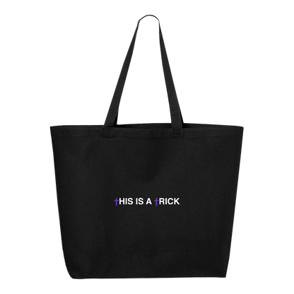 ††† Crosses This Is A Trick Black Tote Bag